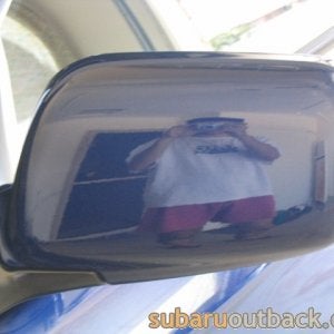 Reflection in side mirror