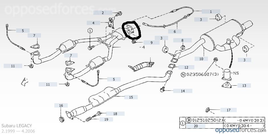 Flex joint gasket part number - Subaru Outback - Subaru ... 2002 subaru outback exhaust system diagram 